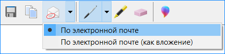 Панель инструментов в Ножницы